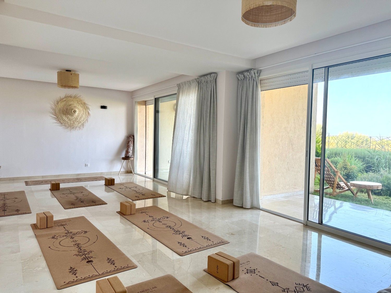 Yoga studio at Bodyfulness Lab in Taghazout Bay, Morocco